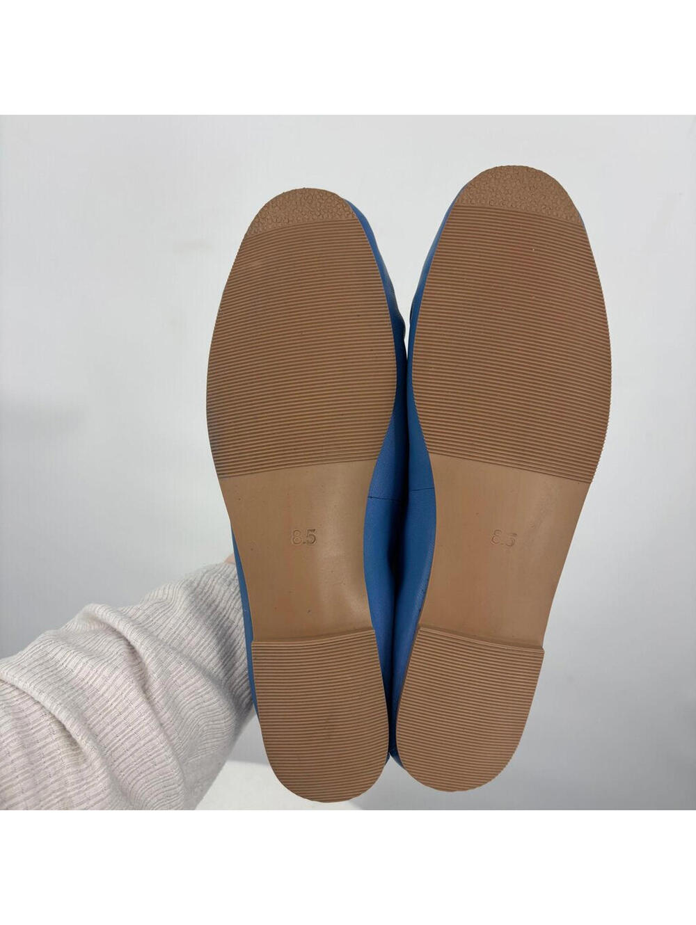 Women's Coldwater Creek New in Box Blue Leather Ballet Flats 9 - Picture 5 of 9